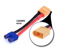 XT60 Male to EC3 Female 10cm 14AWG cable
